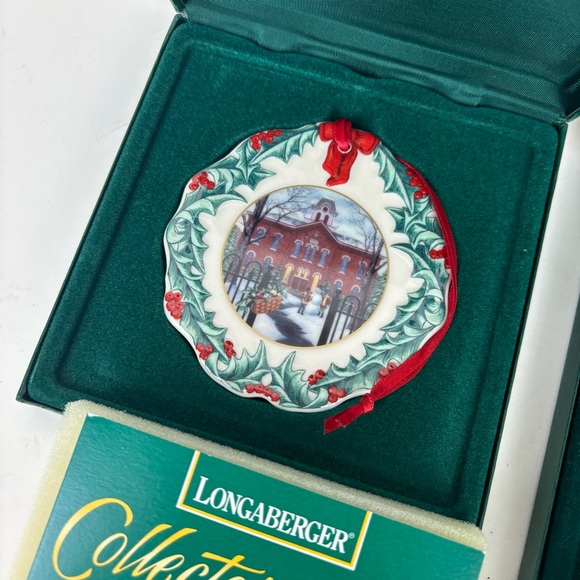 Lot (7) Longaberger Christmas ornaments/tie-on Collector’s Club/Snowfrie… - Picture 10 of 11
